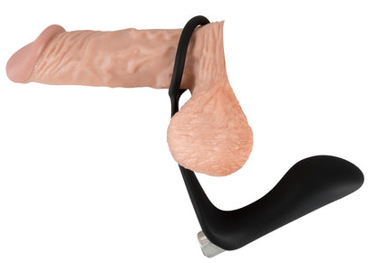 Black Velvets - Vibroplug mit Penisring - P-Punkt & Erektionskick