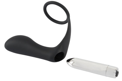 Black Velvets - Vibroplug mit Penisring - P-Punkt & Erektionskick