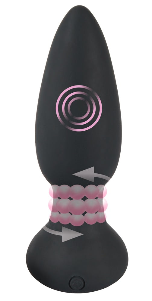 Black Velvets - Rotations-Analplug - vibrierende Rotationstoys