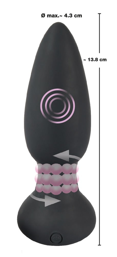 Black Velvets - Rotations-Analplug - vibrierende Rotationstoys