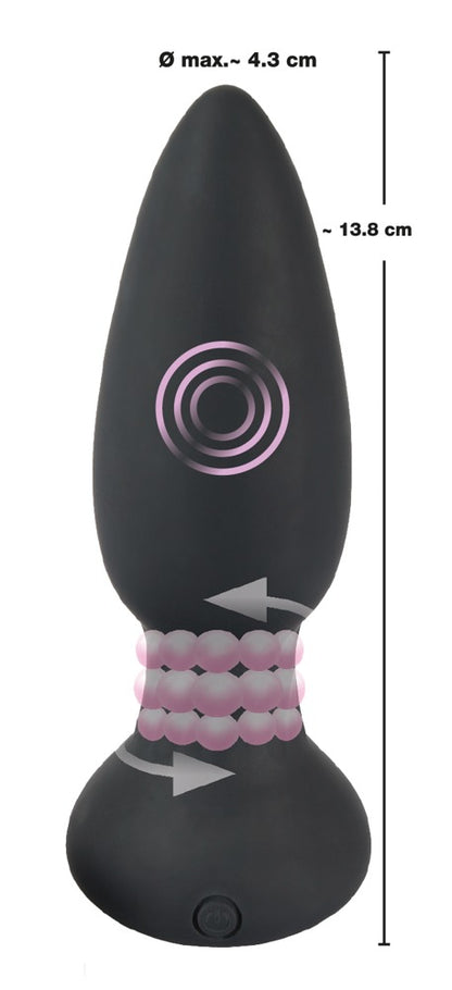 Black Velvets - Rotations-Analplug - vibrierende Rotationstoys