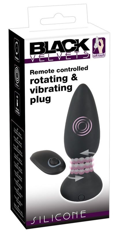 Black Velvets - Rotations-Analplug - vibrierende Rotationstoys