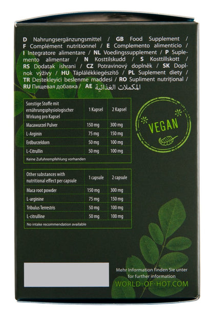 Hot - Pure Moringa & Maca - Nahrungsergänzung für Männer