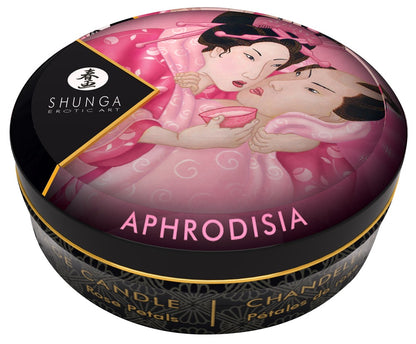Shunga Erotic Art - Mini Caress by Candelight - Rosen-Massagekerze