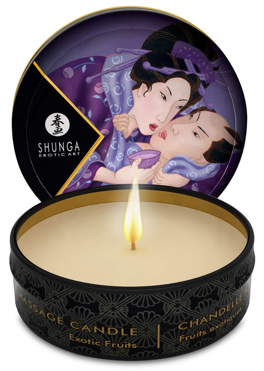 Shunga Erotic Art - Mini Caress by Candelight - Exotische Früchte-Massagekerze
