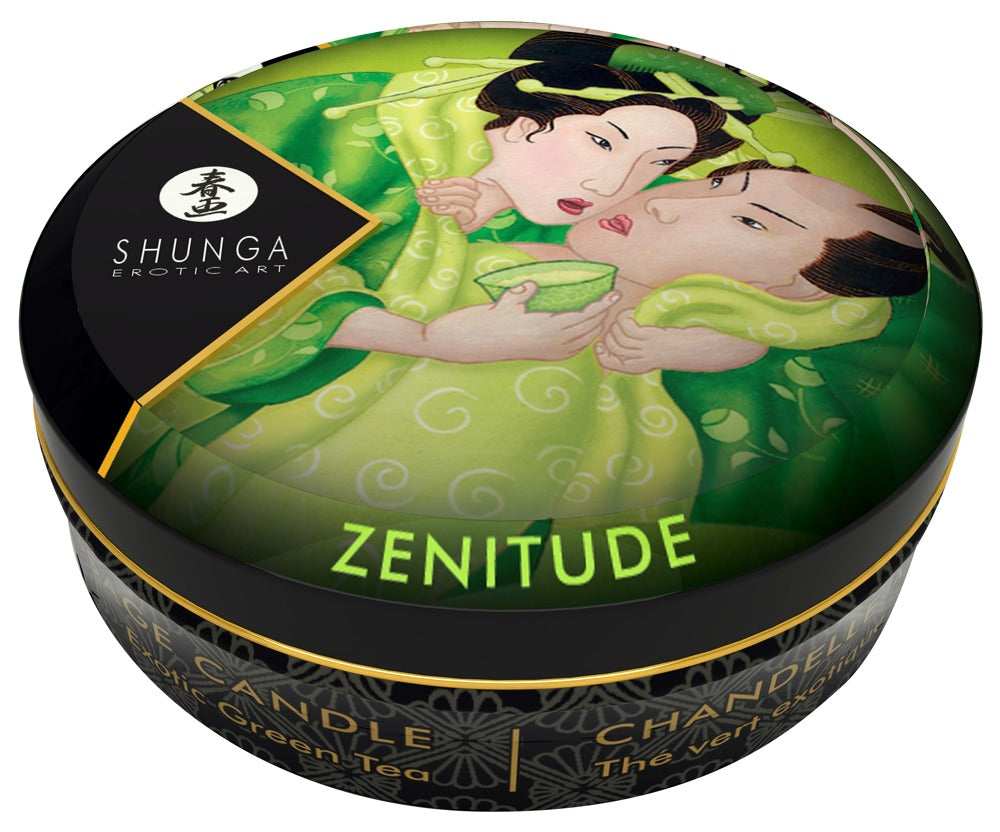 Shunga Erotic Art - Mini Caress by Candelight - Grüner Tee-Massagekerze