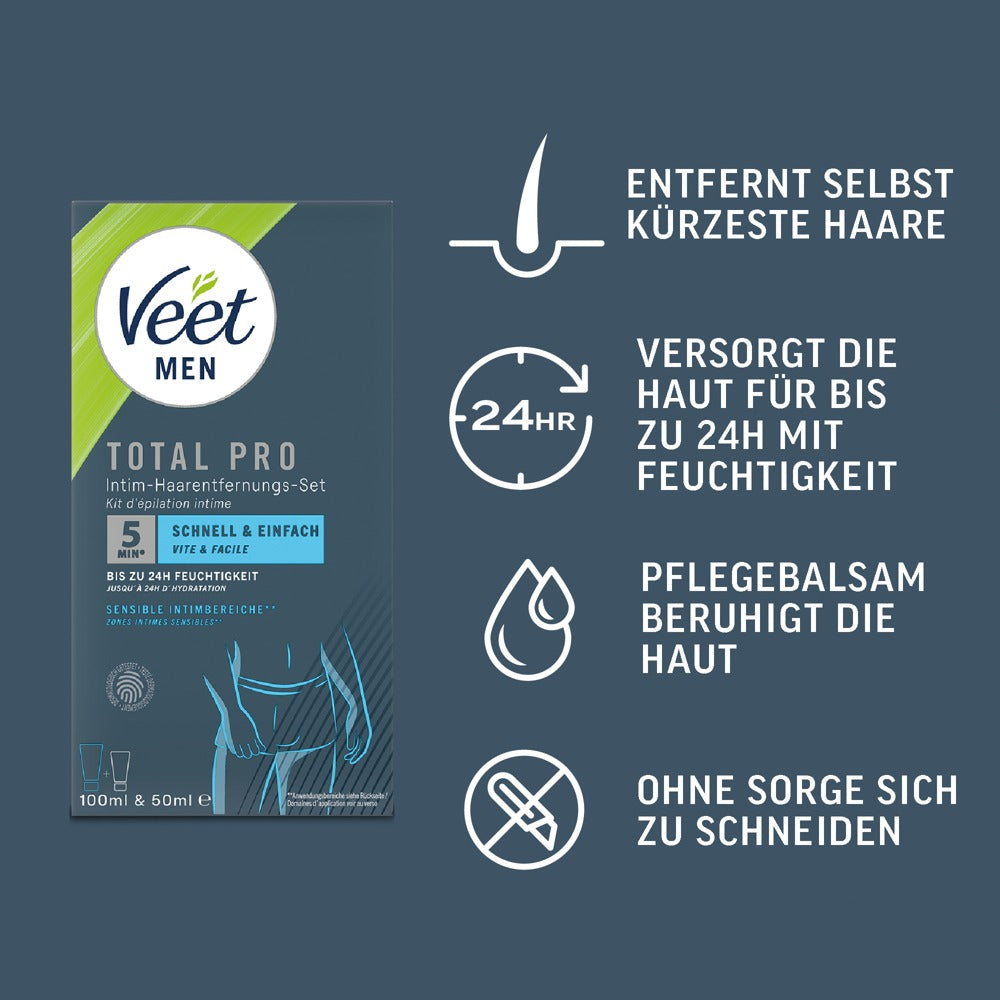 Veet - Men TOTAL PRO Intim-Haarentfernungs-Set