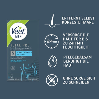 Veet - Men TOTAL PRO Intim-Haarentfernungs-Set
