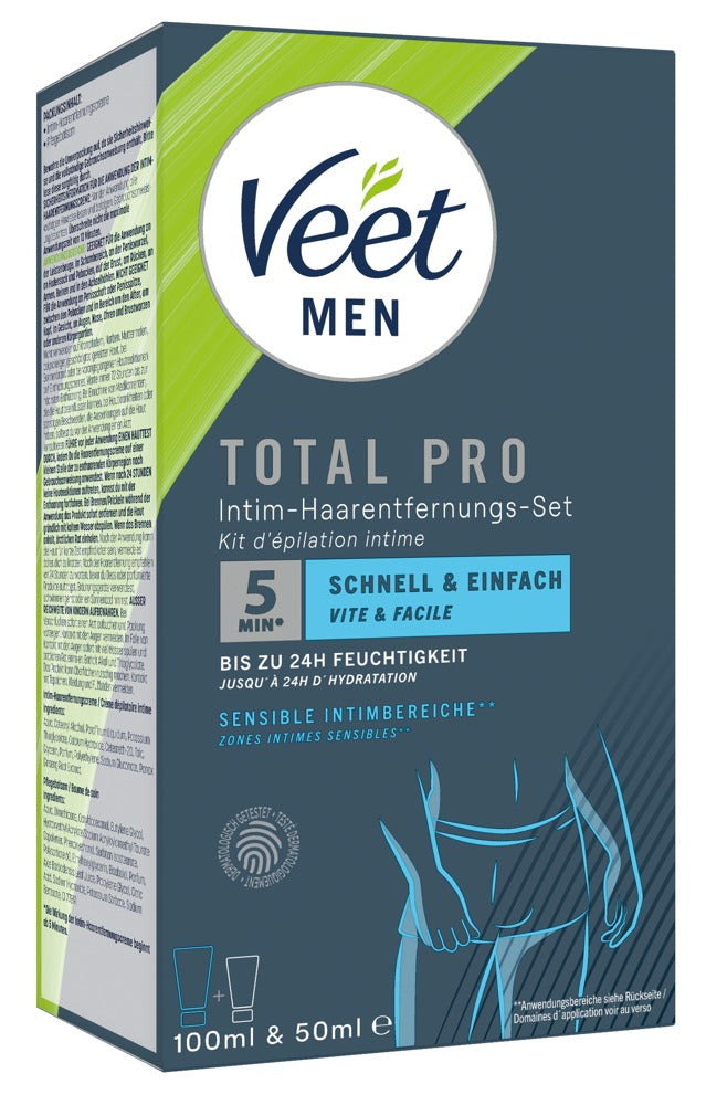Veet - Men TOTAL PRO Intim-Haarentfernungs-Set