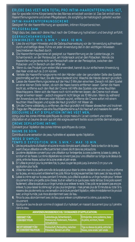 Veet Men TOTAL PRO Intim-Haarentfernungs-Set