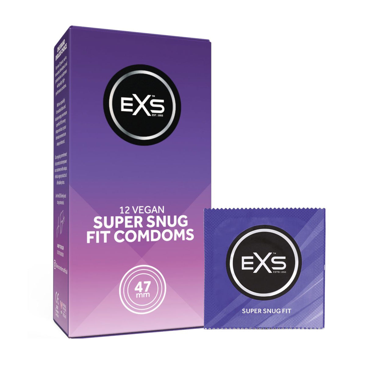 Exs Condoms - Super Snug Fit 47mm - Kondome mit enger Passform