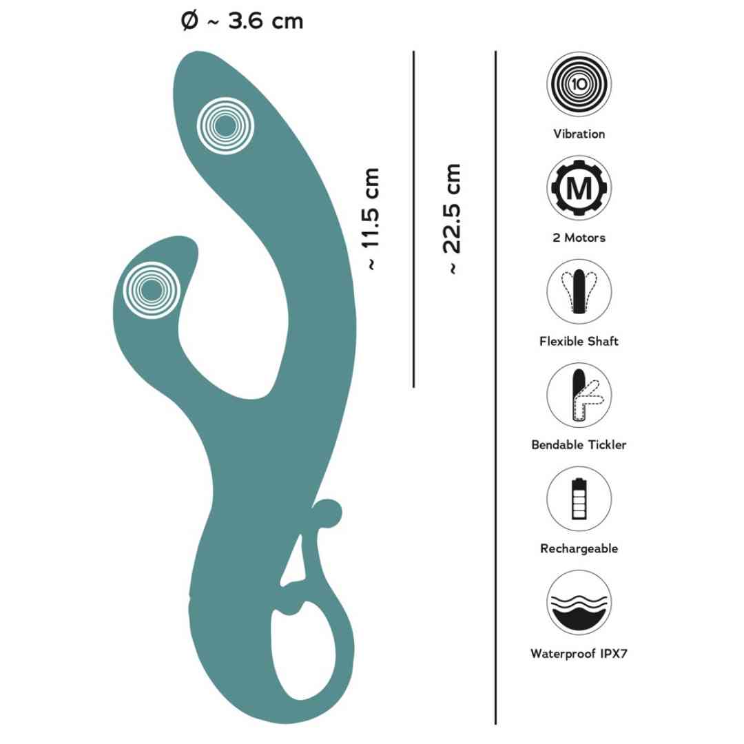 Rabbitvibrator mit 2 Motoren