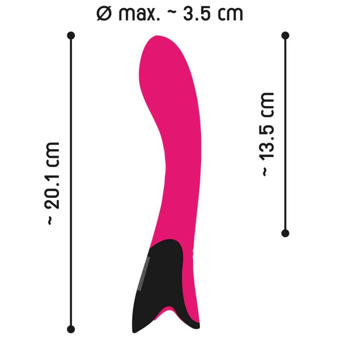 Pink Sunset G-Spot Vibrator; Maße