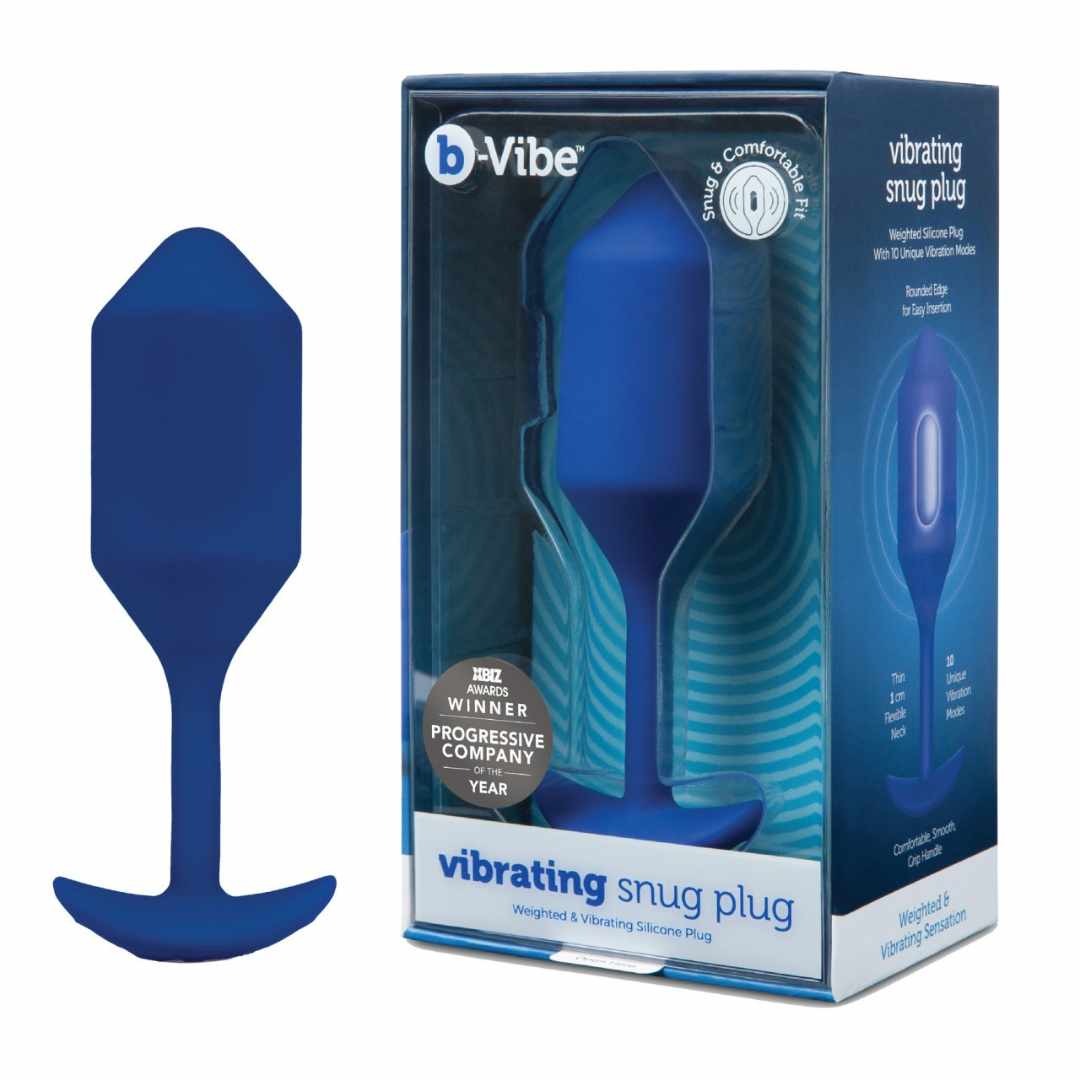 b-Vibe Vibrating Snug Plug L Blue