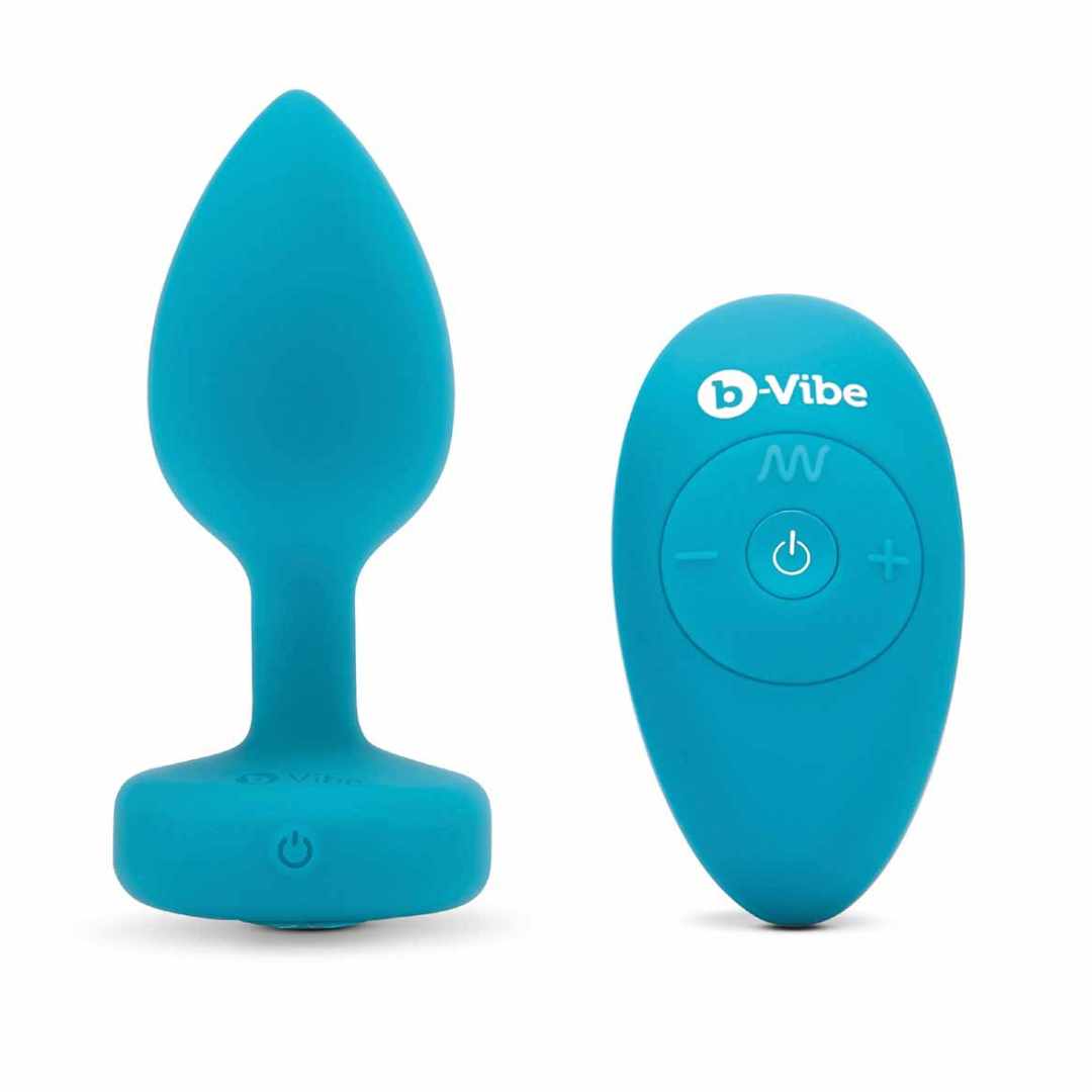 b-Vibe Vibrating Jewel Plug S/M Teal