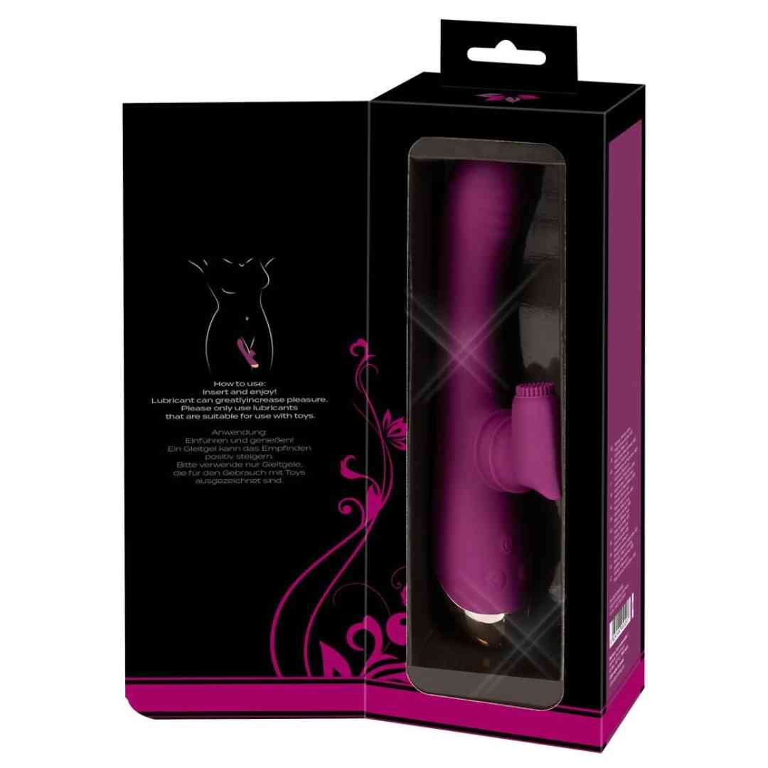  handliche 2 Function Vibrator with Moving Clitoris Tickler 