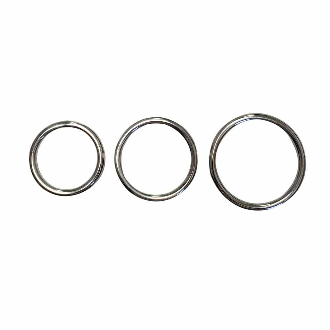 SPARTACUS Seamless Stainless Steel C-Ring Set-1.5", 1.75" & 2"