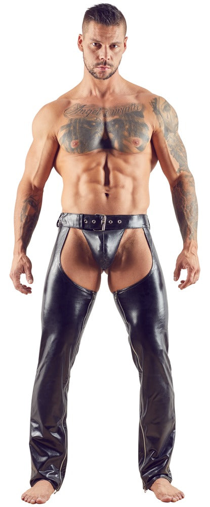 Svenjoyment - Lederimitat Herren Chaps