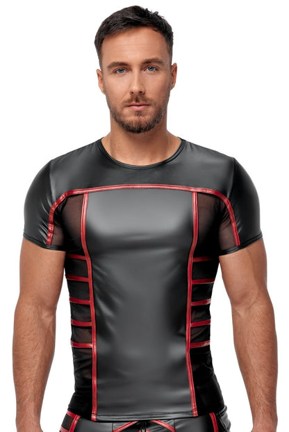 NEK - Enges Shirt im edlen Material-Mix