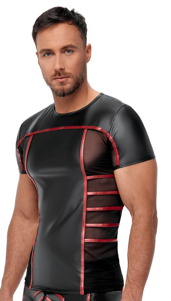 NEK - Enges Shirt im edlen Material-Mix