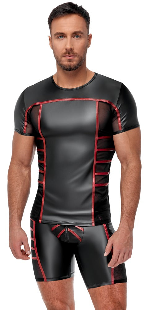 NEK - Enges Shirt im edlen Material-Mix