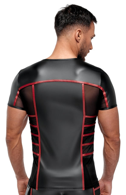 NEK - Enges Shirt im edlen Material-Mix