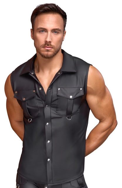 Ärmelloses Mattlook-Shirt für Herren
