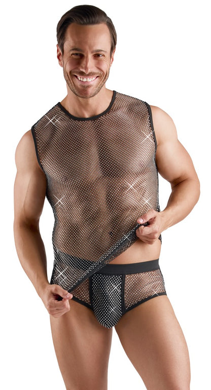 Ärmelloses Netz-Shirt für Herren