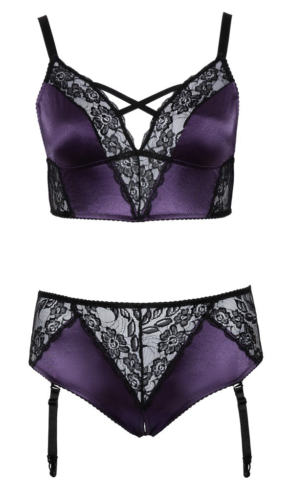 Cottelli - BH Set lila/schwarz