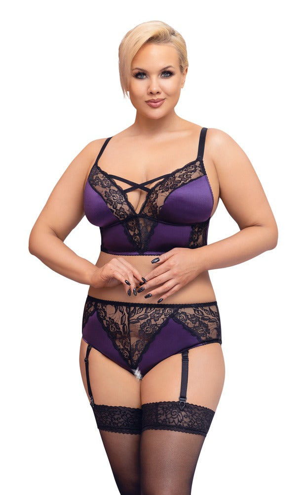 Cottelli - BH Set lila/schwarz