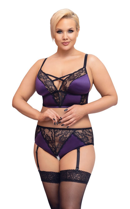 Cottelli - BH Set lila/schwarz