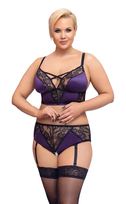 Cottelli - BH Set lila/schwarz
