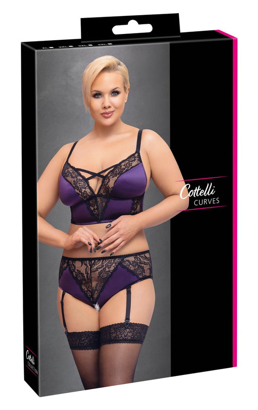 Cottelli - BH Set lila/schwarz