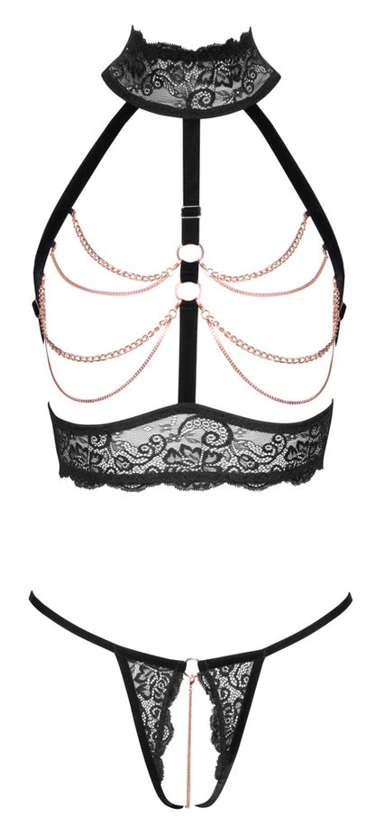 Abierta Fina - Ouvert-Set mit Top und String