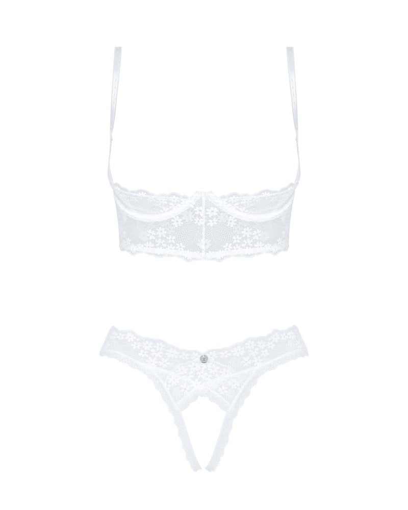 Obsessive - Set Heavenlly - Ouvert-Set mit Hebe-BH und String