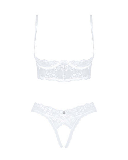 Obsessive - Set Heavenlly - Ouvert-Set mit Hebe-BH und String