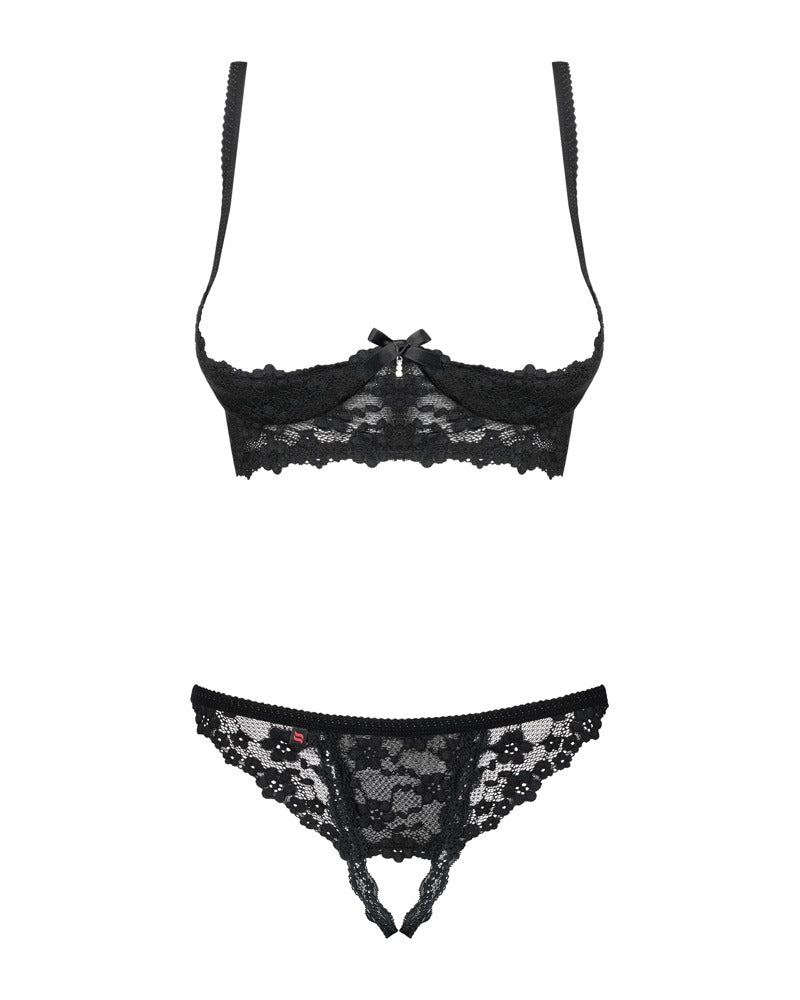 Obsessive - Bügel-Hebe und String ouvert im Set