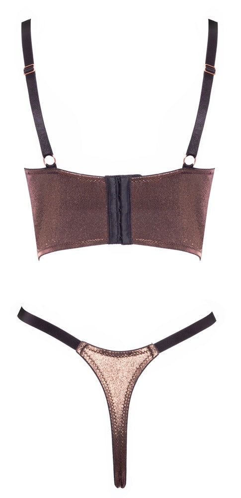 Abierta Fina - Ouvert-Set mit Hebe-BH & Riostring