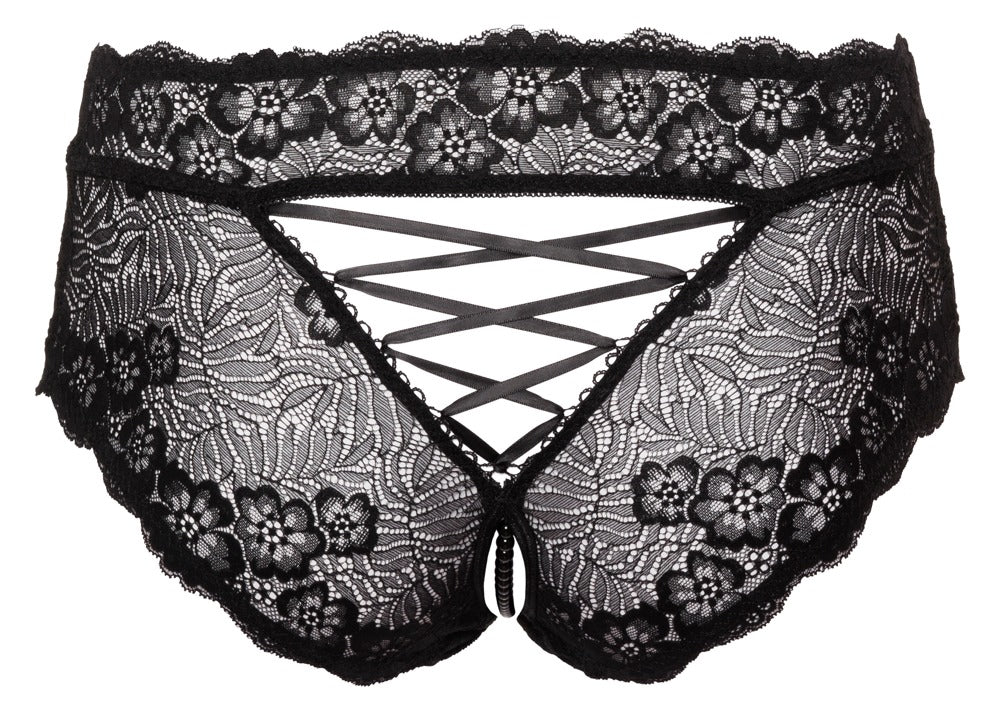 Cottelli - Slip ouvert aus feiner floraler Spitze