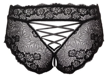 Cottelli - Slip ouvert aus feiner floraler Spitze