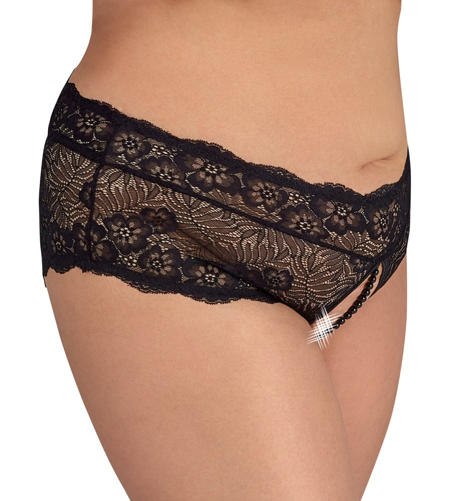 Cottelli - Slip ouvert aus feiner floraler Spitze