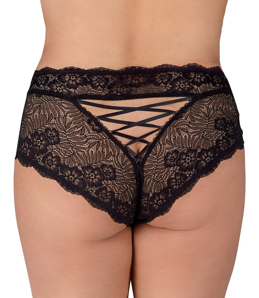 Cottelli - Slip ouvert aus feiner floraler Spitze