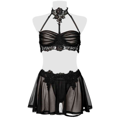 Erotik Set aus Röckchen mit Bralette und String