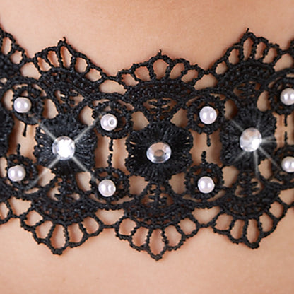 Cottelli - Stickereihalsband mit Strass