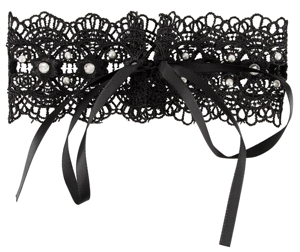 Cottelli - Stickereihalsband mit Strass