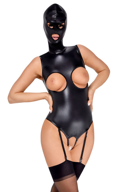 Bad Kitty - Ouvert-Straps-Body mit Kopfmaske