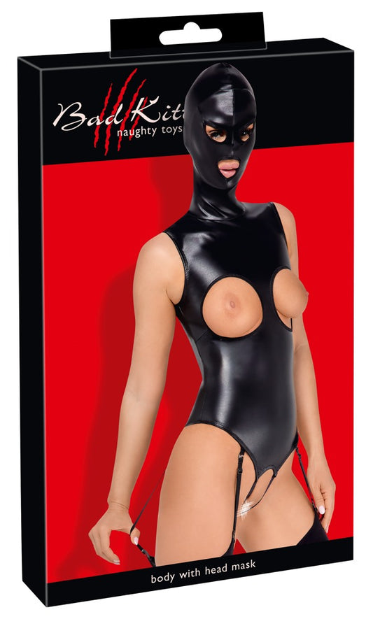 Bad Kitty - Ouvert-Straps-Body mit Kopfmaske
