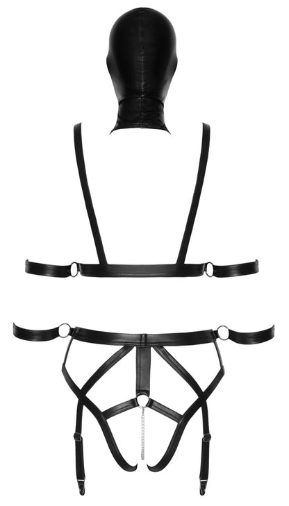 Bad Kitty - Riemen-Set mit Fesseln & Kopfmaske