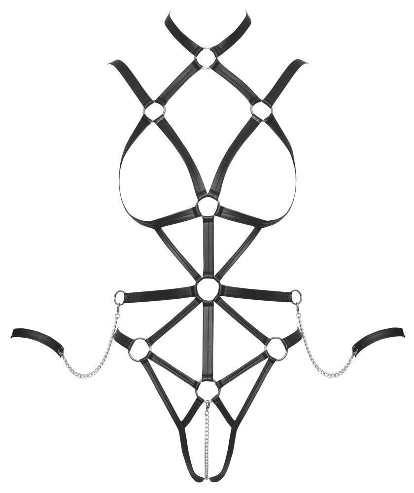 Bad Kitty - Harness-Body - Ouvert-Einteiler im Matt-Bondage-Look