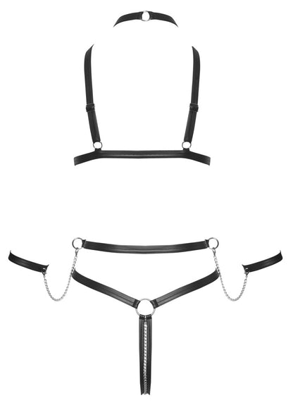 Bad Kitty - Harness-Body - Ouvert-Einteiler im Matt-Bondage-Look